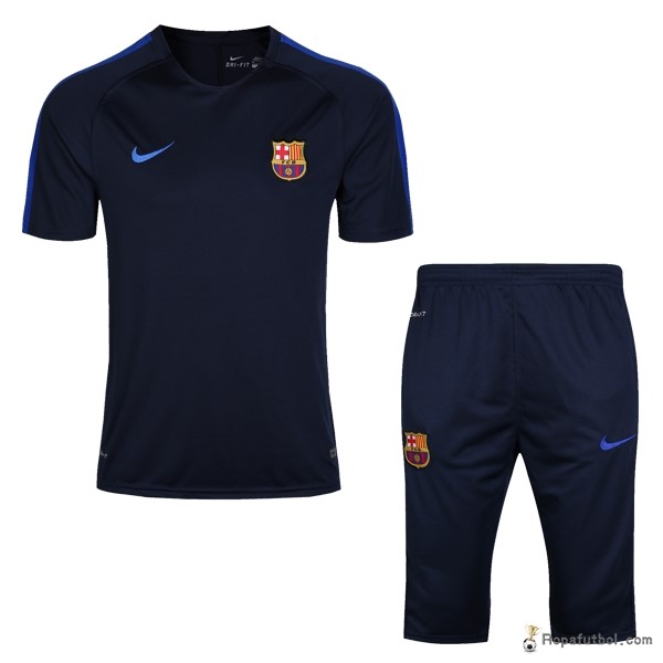 Camiseta Entrenamiento Barcelona Conjunto Completo 2016/17 Azul